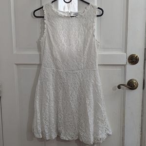 AUW White Lace Skater Dress